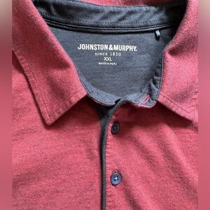 JOHNSTON & MURPHY Fine Stripe Polo Size XXL Pima cotton/modal/spandex